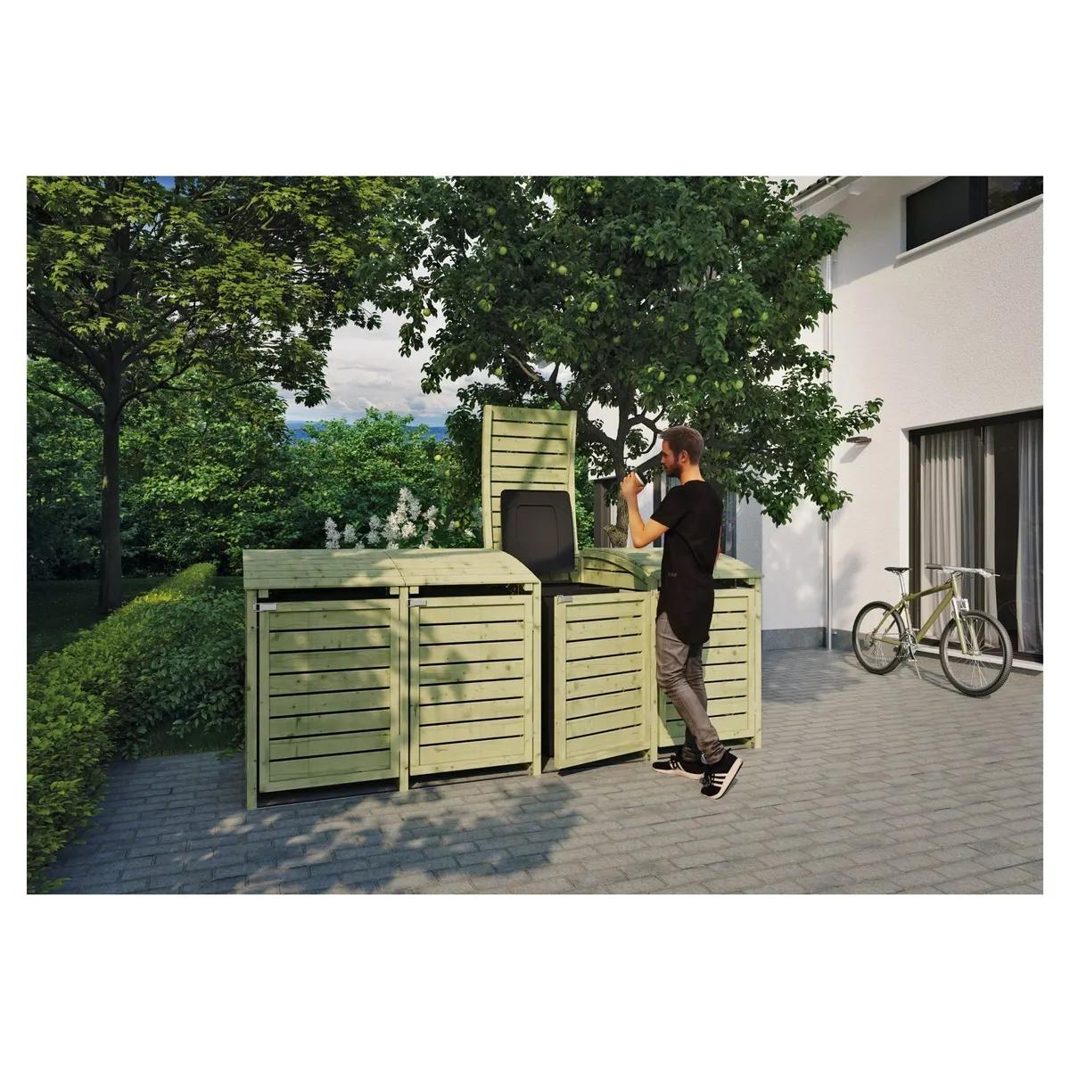 Mülltonnenboxen aus Gartenhaus